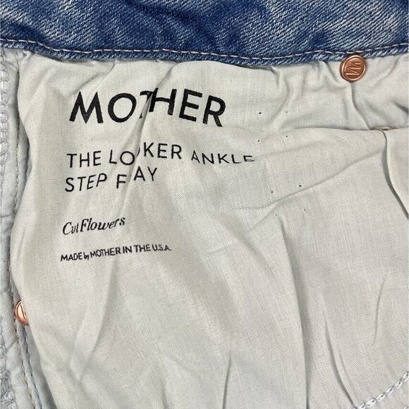 Mother The Looker Ankle Step Fray Jeans Cut Flowers Destroyed Frayed Hem Size 28 - Picture 10 of 13